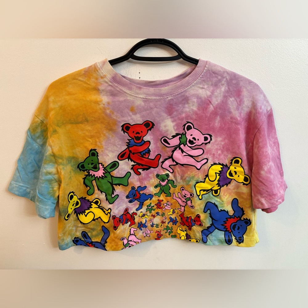 Zara X Grateful colab Dead Tie-Dye Crop Top small